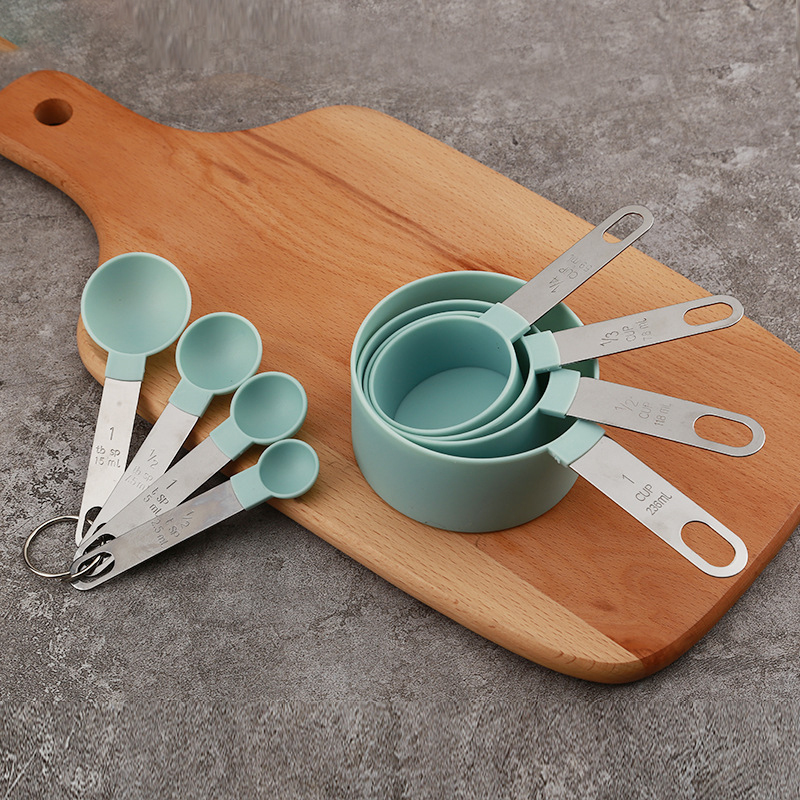 Kitchen Baking Utensil Set - 8PCS ถ้วยตวงช้อนชุดสําหรับเบเกอรี่เค้ก Pastry อุปกรณ์ทําอาหารสแตนเลสเครื่องมือห้องครัวอุปกรณ์เสริม Gadget