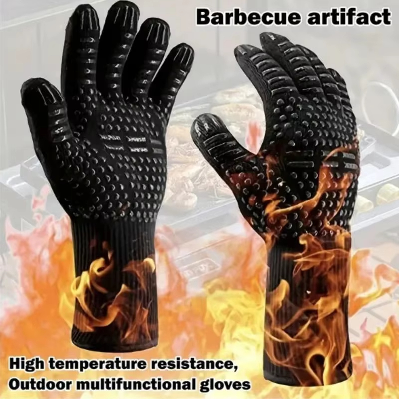 Kitchen Baking Gloves - ถุงมือบาร์บีคิววันพีซ ถุงมือกันความร้อนสำหรับเตาอบ ทนความร้อนสูง 500 800 องศา