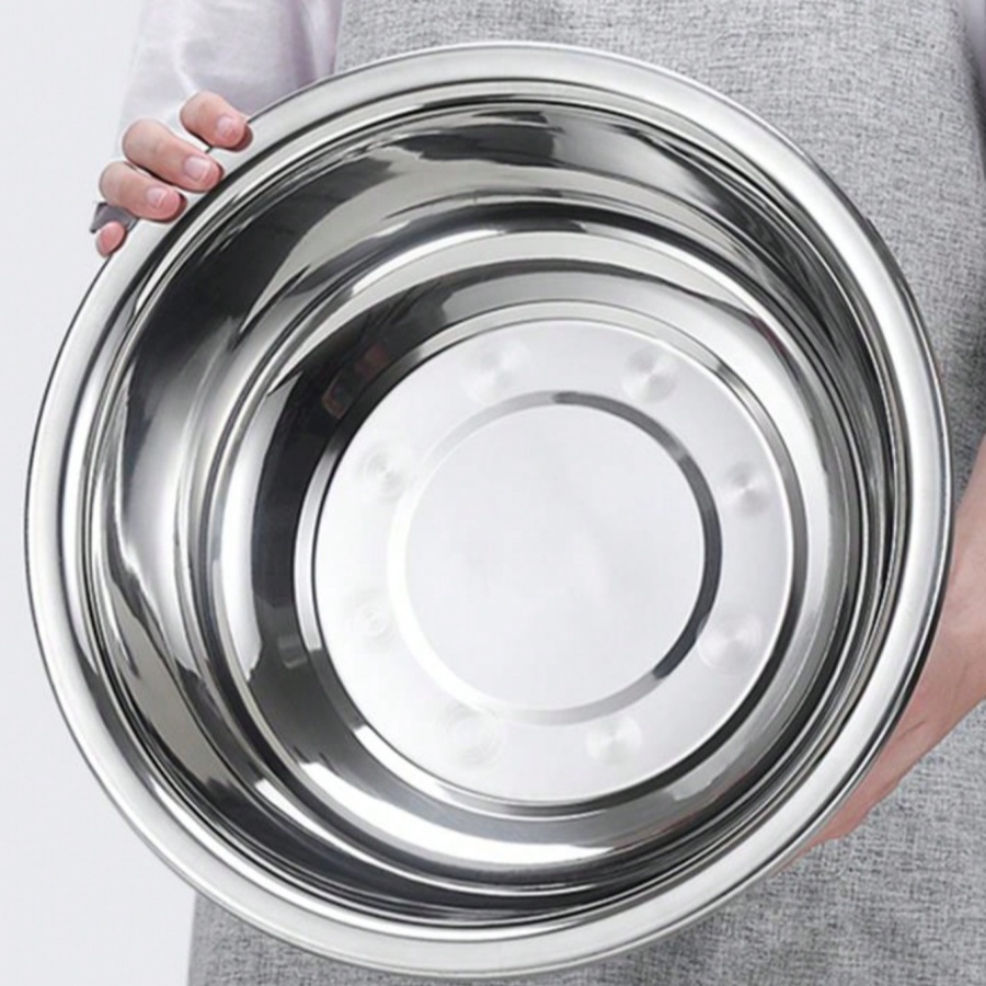 Kitchen Baking Bowls - สแตนเลสรอบครัวทําอาหารและอบชามนวด,ล้างผลไม้และชามผัก