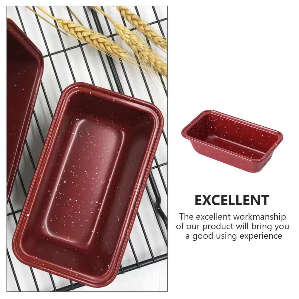 Kitchen Baking Pans - พิมพ์ขนมปังเหล็กคาร์บอนเคลือบกันติดสำหรับอบขนมปังปิ้ง ถอดออกง่าย ขอบเรียบ ปลอดภัยสำหรับเตาอบ อุปกรณ์ทำขนมปังในครัวเรือน