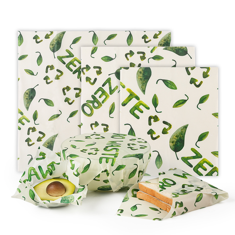 Kitchen Baking Cloth - ผ้าถนอมอาหารจากขี้ผึ้ง 3 ชิ้น, ผ้าขี้ผึ้ง, ระบายอากาศได้ดี, ซักล้างได้,