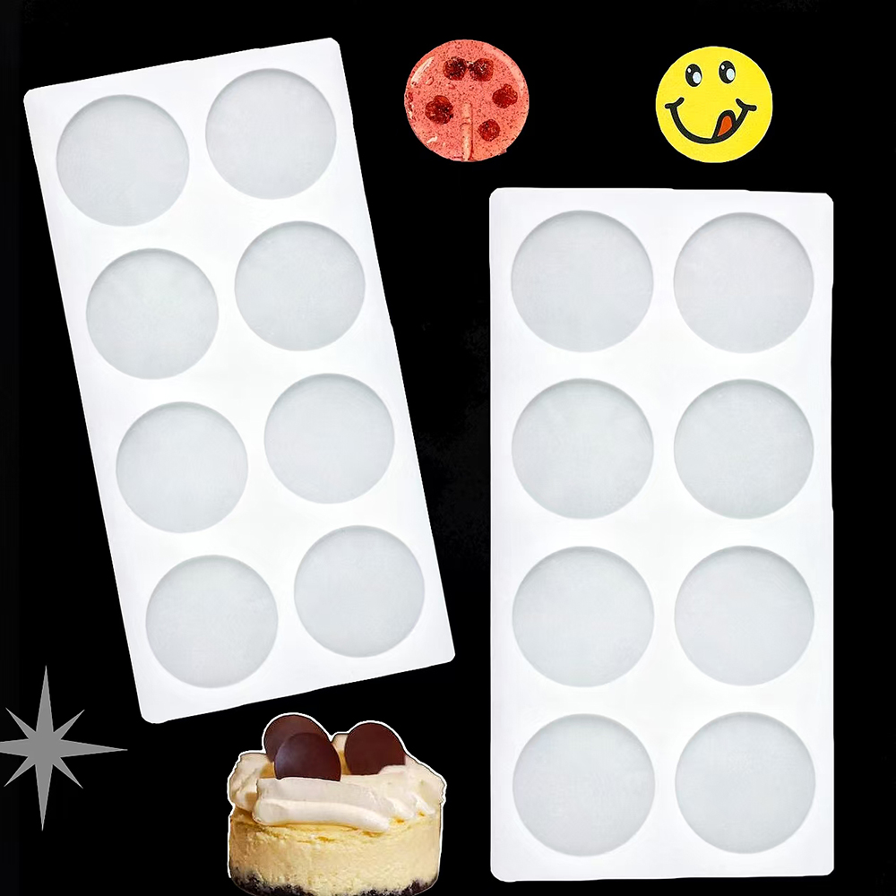 Kitchen Baking Molds - แม่พิมพ์ซิลิโคนพลิกน้ําตาลทรงกระบอก 8 ช่อง ใช้สําหรับอบเม็ดมีดเค้กมูส ลูกอม ช็อคโกแลต
