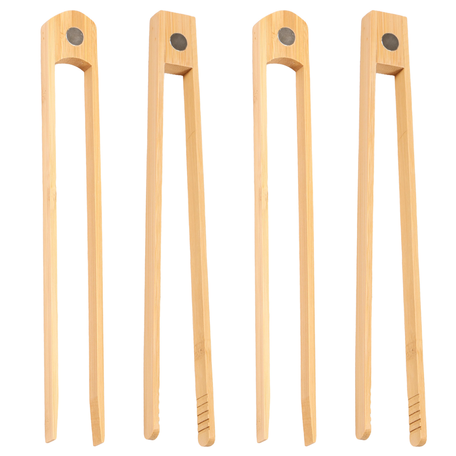 Kitchen Baking Utensil Set - เครื่องปิ้งขนมปังไม้ไผ่ชุดใช้งานง่ายแม่เหล็กไม้ไผ่ Toast ภาชนะอุปกรณ์เสริมเครื่องปิ้งขนมปังที่ทนทานแหนบทําอาหารชุดสําหรับขนมปังเบคอน