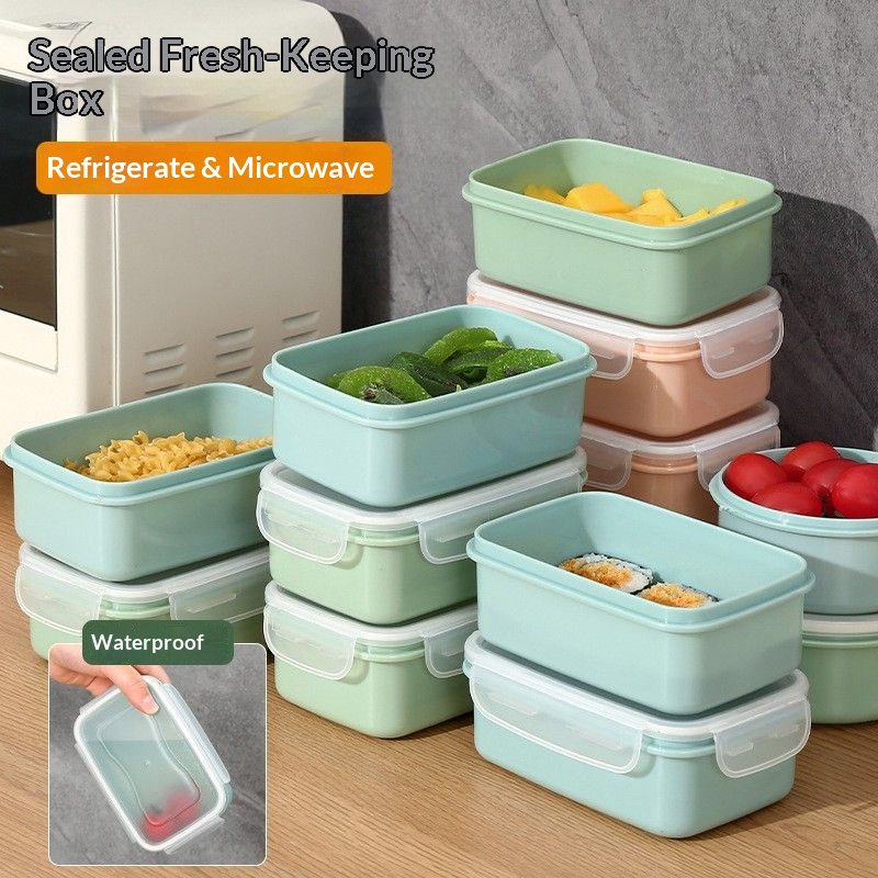 Kitchen Baking Tins - กล่องเก็บอาหารสุญญากาศ ปราศจากสาร BPA สามารถวางซ้อนกันได้ ป้องกันการรั่วซึม กล่องใส่อาหารกลางวัน