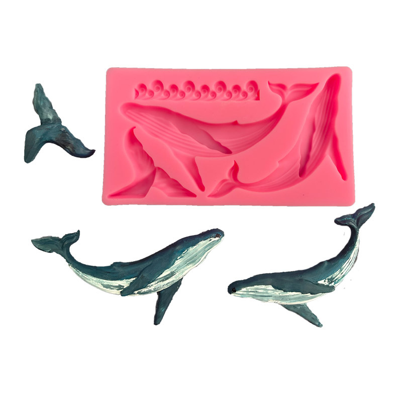 Kitchen Equipment For Baking - ปลาวาฬ DIY ซิลิโคนแม่พิมพ์ Ocean Series Fondant
