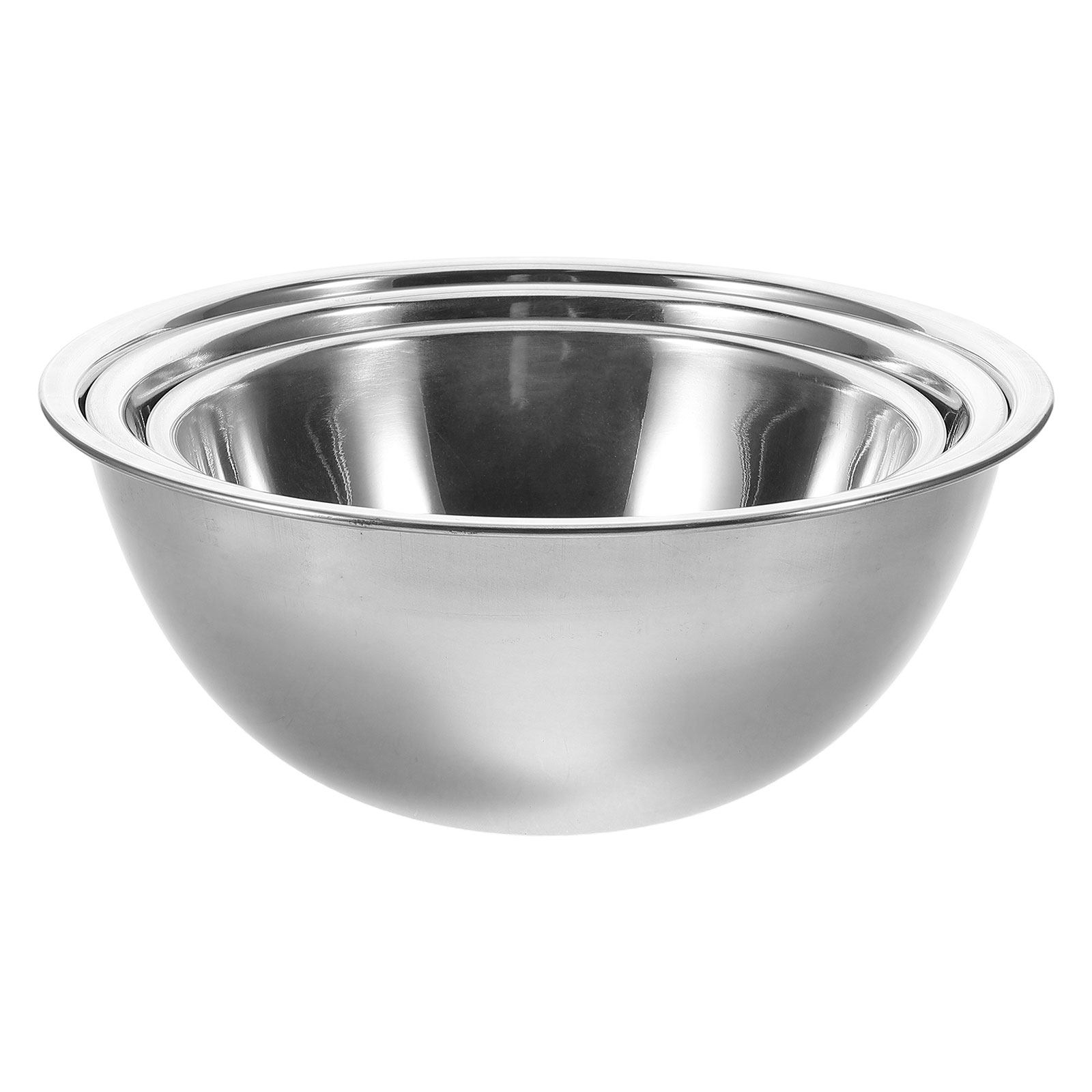 Kitchen Baking Bowls - ชุดชามผสมสแตนเลส 3 ชิ้น ความจุขนาดใหญ่ ก้นกันลื่น สำหรับอบ