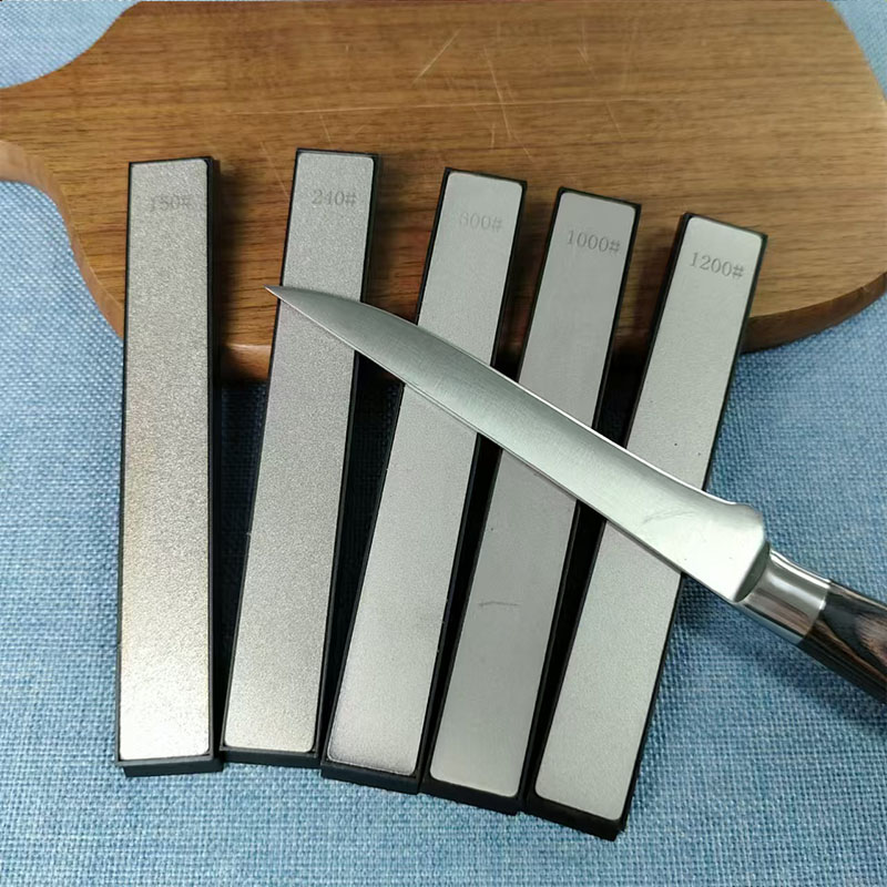 Kitchen Baking Utensil Set - ชุดหินลับคมเพชร 4 ชิ้น หลายขนาด สำหรับมีดและเครื่องมือ พร้อมตัวช่วยปรับมุม