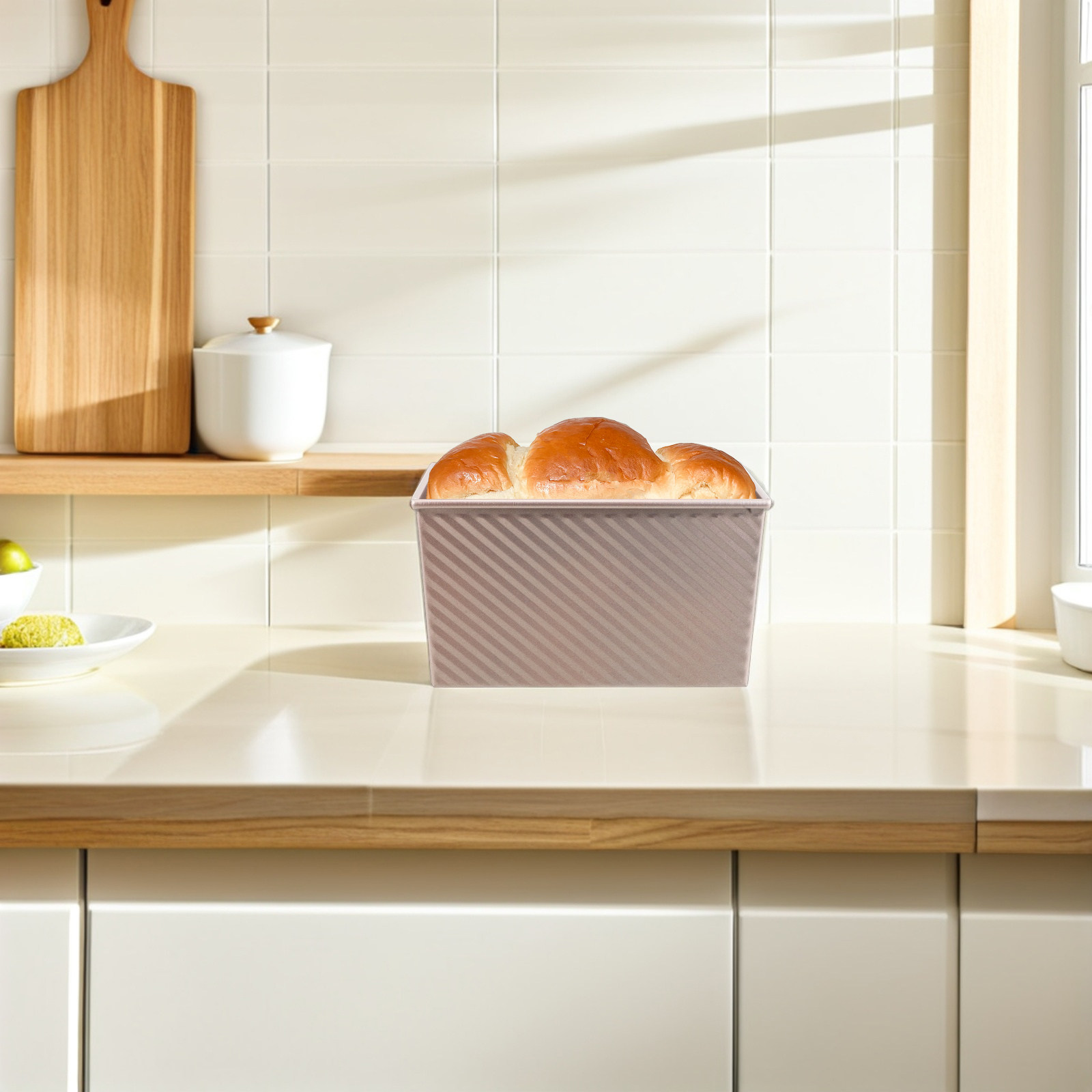 Kitchen Baking Pans - ถาดอบขนมปังสี่เหลี่ยมแบบไม่ติดกระทะ ทำจากเหล็กคาร์บอน สำหรับทำเค้ก ขนมปัง กล้วย ขนมเนื้อ