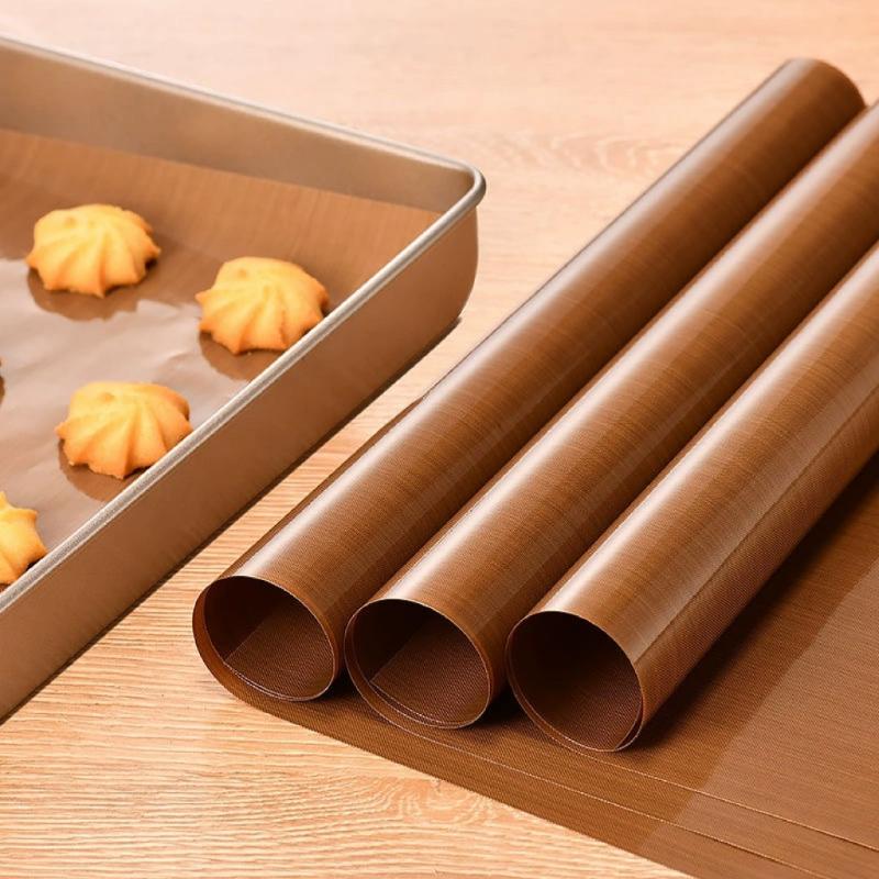 Kitchen Baking Cloth - แผ่นรองอบแบบใช้ซ้ำได้ ทนทาน กันน้ำมัน แผ่นรองเตาอบ ไม่ติดกระทะ อุปกรณ์ครัวและเครื่องมือถ่ายโอนความร้อน