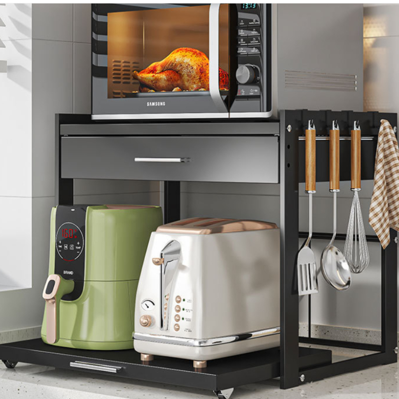 Kitchen Baking Drawer - ชั้นวางแบบเลื่อนออกได้, ชั้นวางเตาอบแบบตั้งโต๊ะ, ชั้นวางของแบบดึงออกได้สำหรับห้องครัว, อุปกรณ์สำหรับทำขนม
