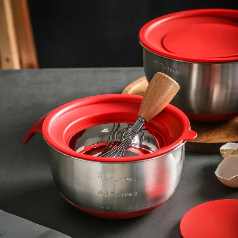Kitchen Baking Aid - ชามผสมสแตนเลสสตีลชามครัว Ice Cream Ball Aid เบเกอรี่เครื่องมือ