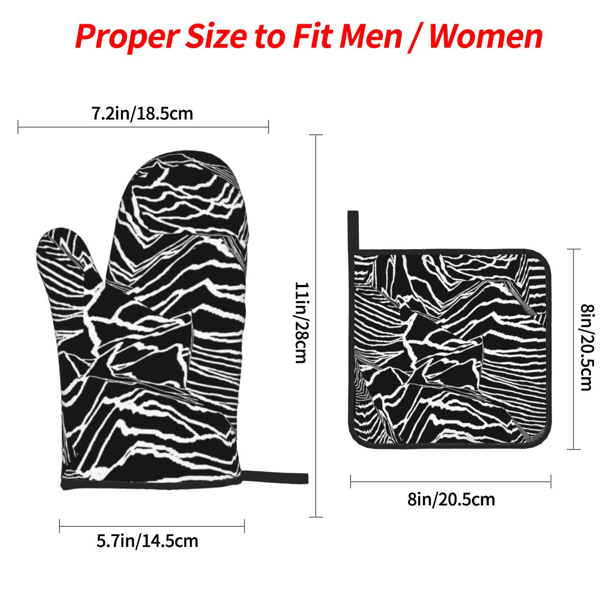 Joy Division Unknown Pleasures - Kitchen Baking Gloves บทวิจารณ์และราคา