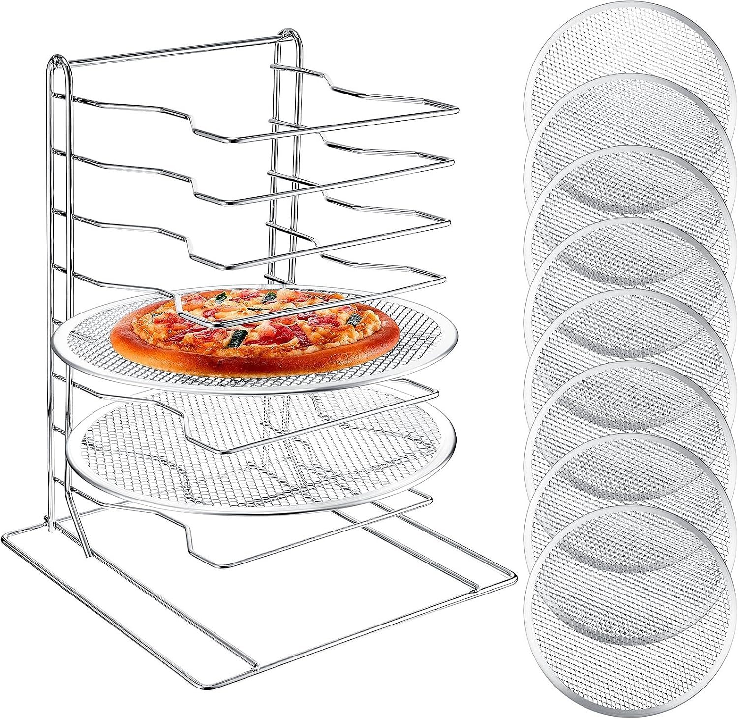 ชั้นวางพิซซ่า 8 ชั้น พร้อมถาดอ - Kitchen And Baking Equipment บทวิจารณ์และราคา