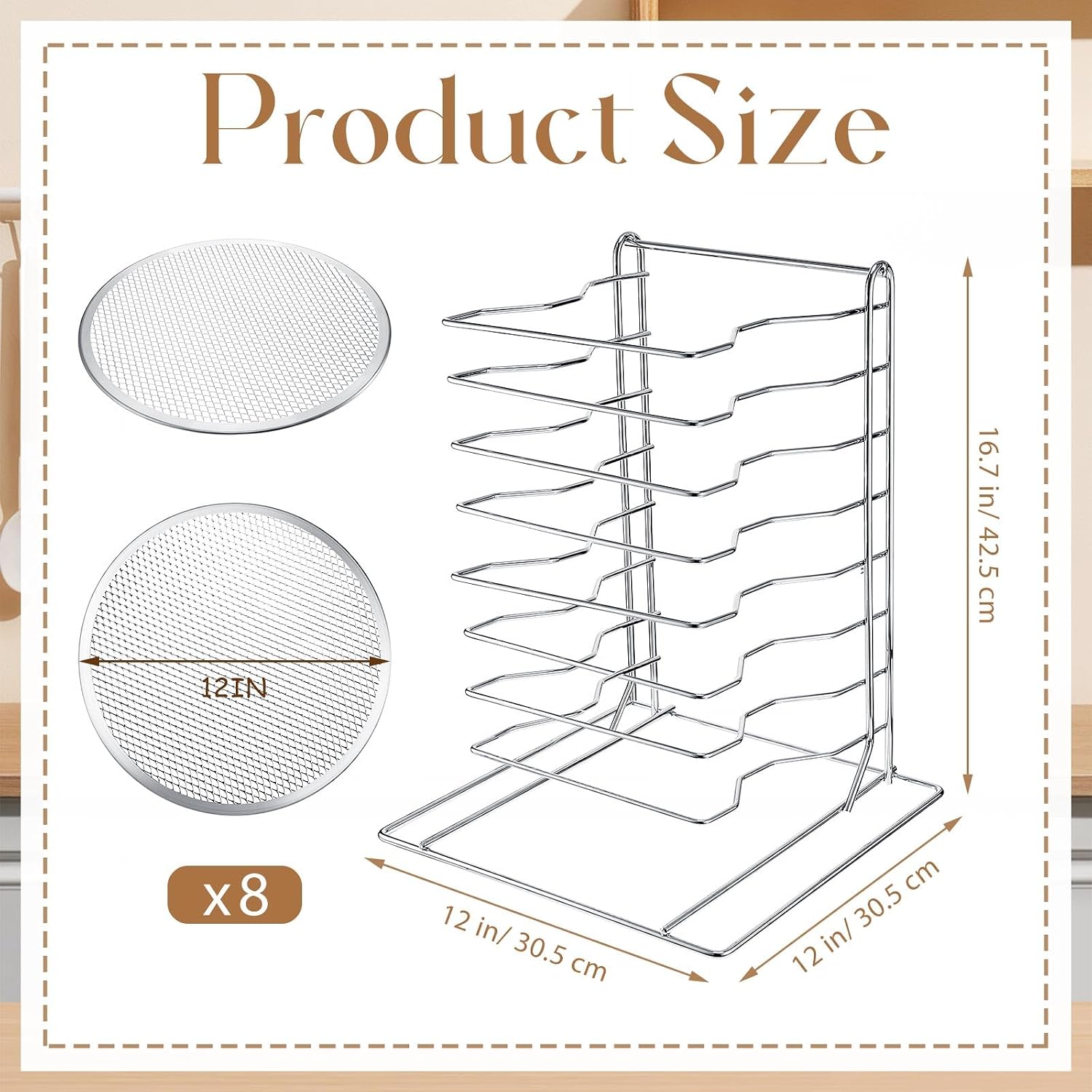 ชั้นวางพิซซ่า 8 ชั้น พร้อมถาดอ - Kitchen And Baking Equipment บทวิจารณ์และราคา