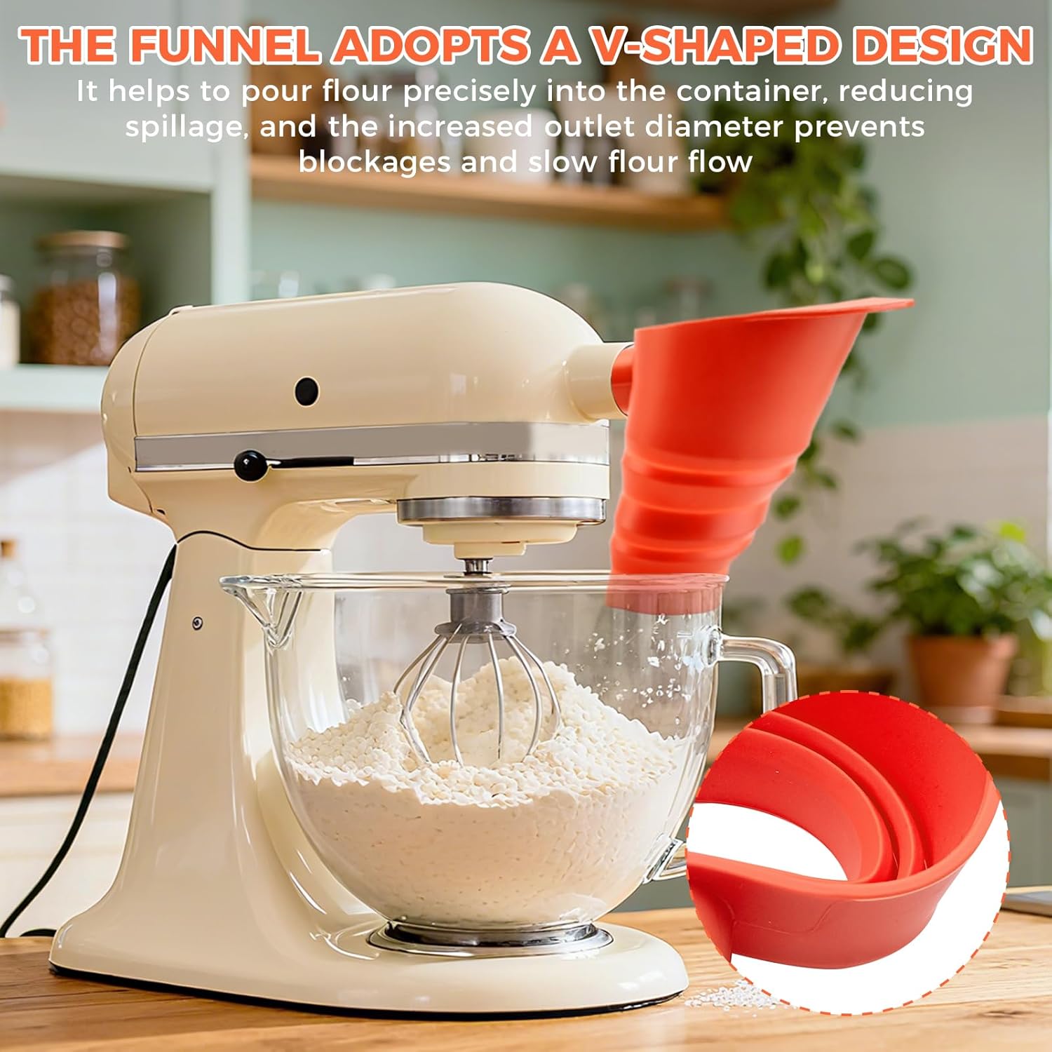 กรวยซิลิโคนสำหรับใส่แป้ง เกรดอ - Kitchen Baking Aid บทวิจารณ์และราคา