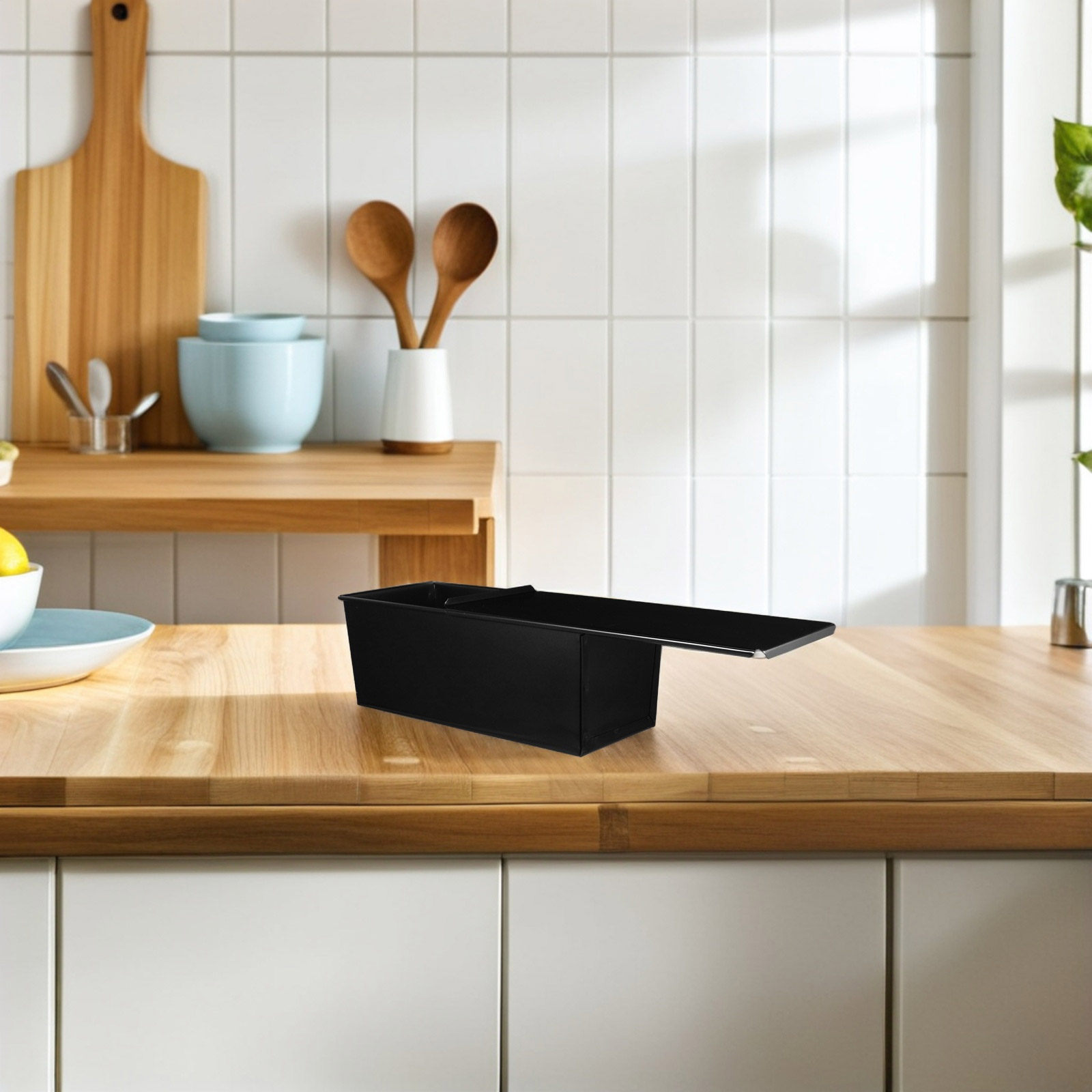 ถาดอบขนมปังสีดำ 1 ชิ้น พร้อมฝา - Kitchen Baking Pans บทวิจารณ์และราคา