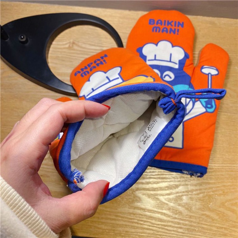 ถุงมือกันความร้อนอันปันแมนลายก - Kitchen Baking Gloves บทวิจารณ์และราคา