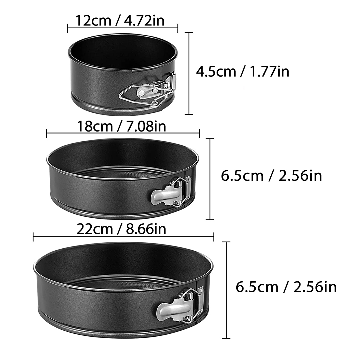 1 PC, 3 PCS เค้กชุดกระทะ, รอบ  - Kitchen And Baking Equipment บทวิจารณ์และราคา