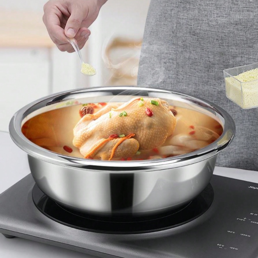 สแตนเลสรอบครัวทําอาหารและอบชาม - Kitchen Baking Bowls บทวิจารณ์และราคา