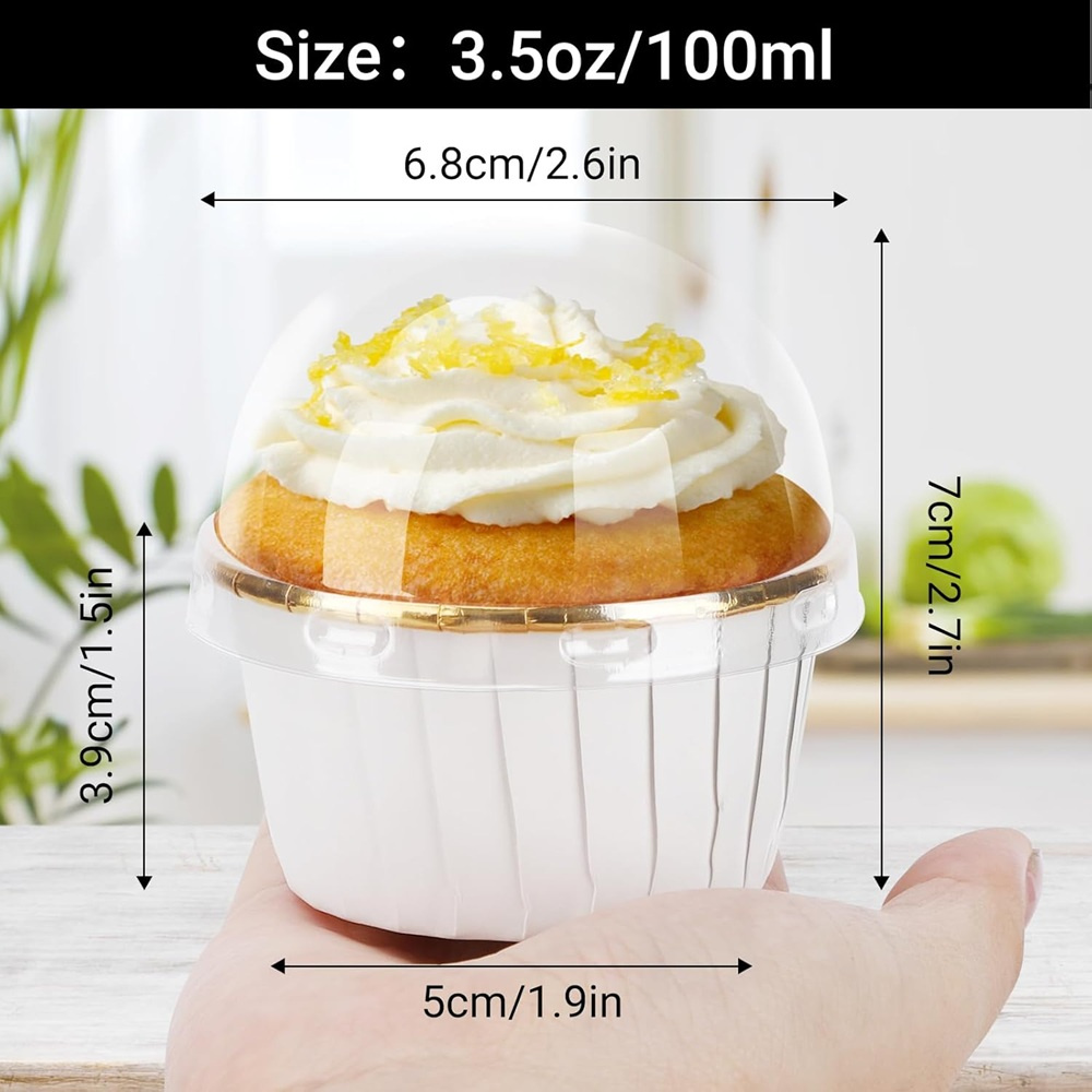 50 pcs มัฟฟินถ้วยกระดาษ Cupcak - Kitchen Equipment For Baking บทวิจารณ์และราคา