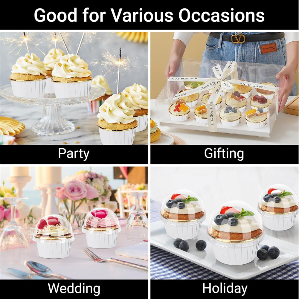 50 pcs มัฟฟินถ้วยกระดาษ Cupcak - Kitchen Equipment For Baking บทวิจารณ์และราคา