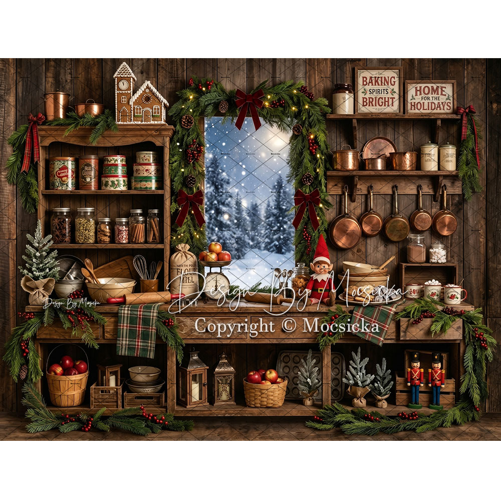 โมซซิกก้าคริสต์มาส ฉากหลังครัว - Kitchen Baking Background บทวิจารณ์และราคา