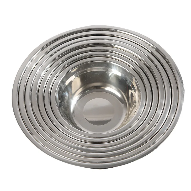 สแตนเลสสตีลกลมหนาครัวทำอาหารแล - Kitchen Baking Bowls บทวิจารณ์และราคา