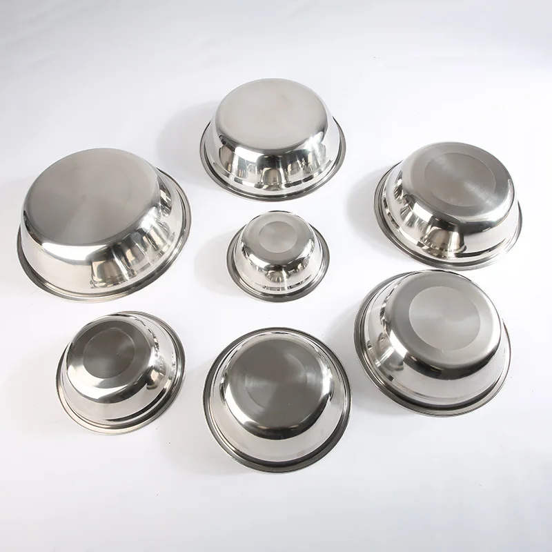 สแตนเลสสตีลกลมหนาครัวทำอาหารแล - Kitchen Baking Bowls บทวิจารณ์และราคา