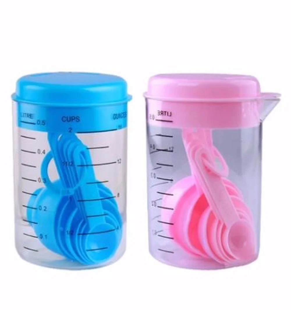 7 ชิ้น/เซ็ตถ้วยตวงพลาสติกและช้ - Kitchen Baking Utensil Set บทวิจารณ์และราคา
