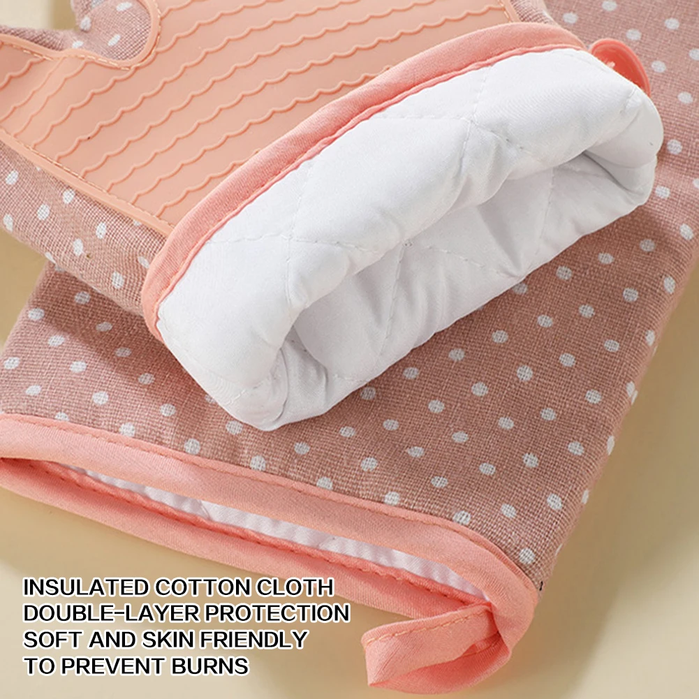 ถุงมือซิลิโคนสำหรับเตาอบ ทนควา - Kitchen Baking Gloves บทวิจารณ์และราคา