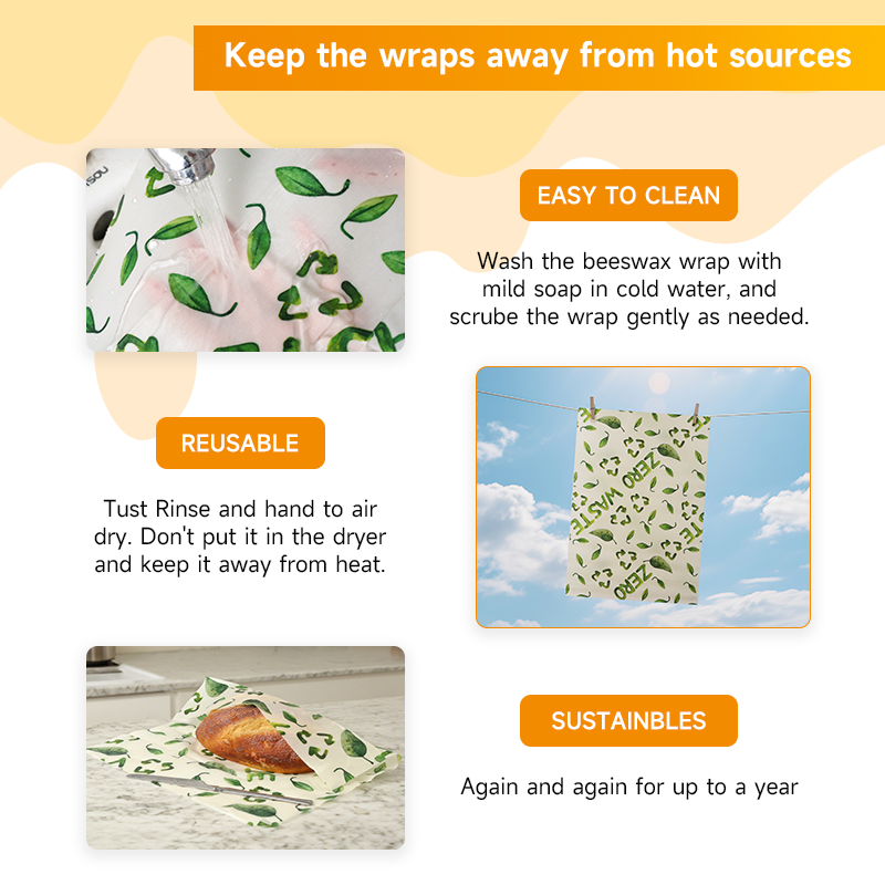 ผ้าถนอมอาหารจากขี้ผึ้ง 3 ชิ้น, - Kitchen Baking Cloth บทวิจารณ์และราคา