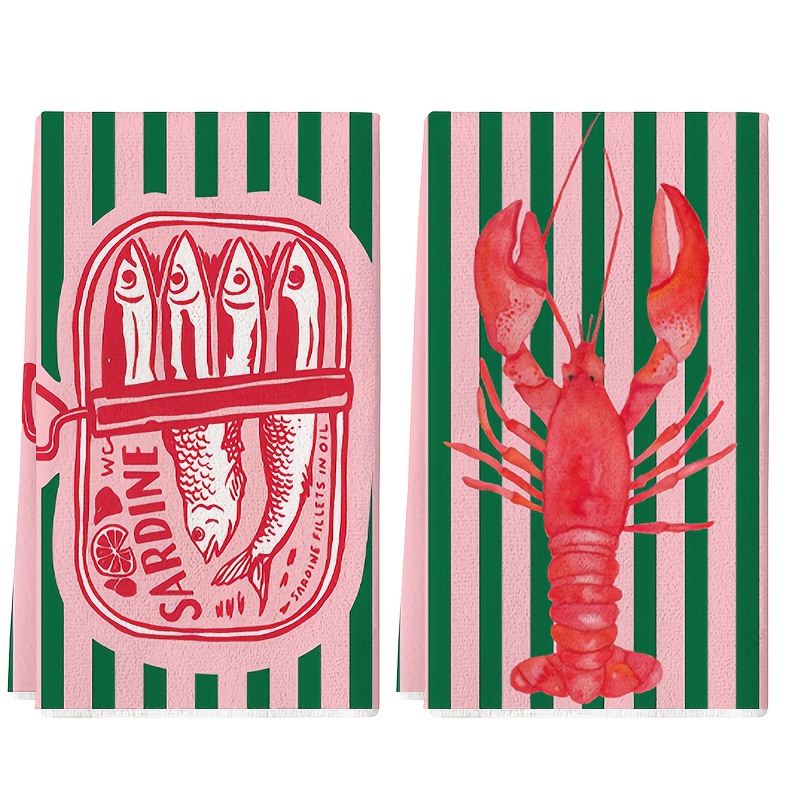 ผ้าเช็ดครัวลายกระป๋องปลาซาร์ดี - Kitchen Baking Cloth บทวิจารณ์และราคา