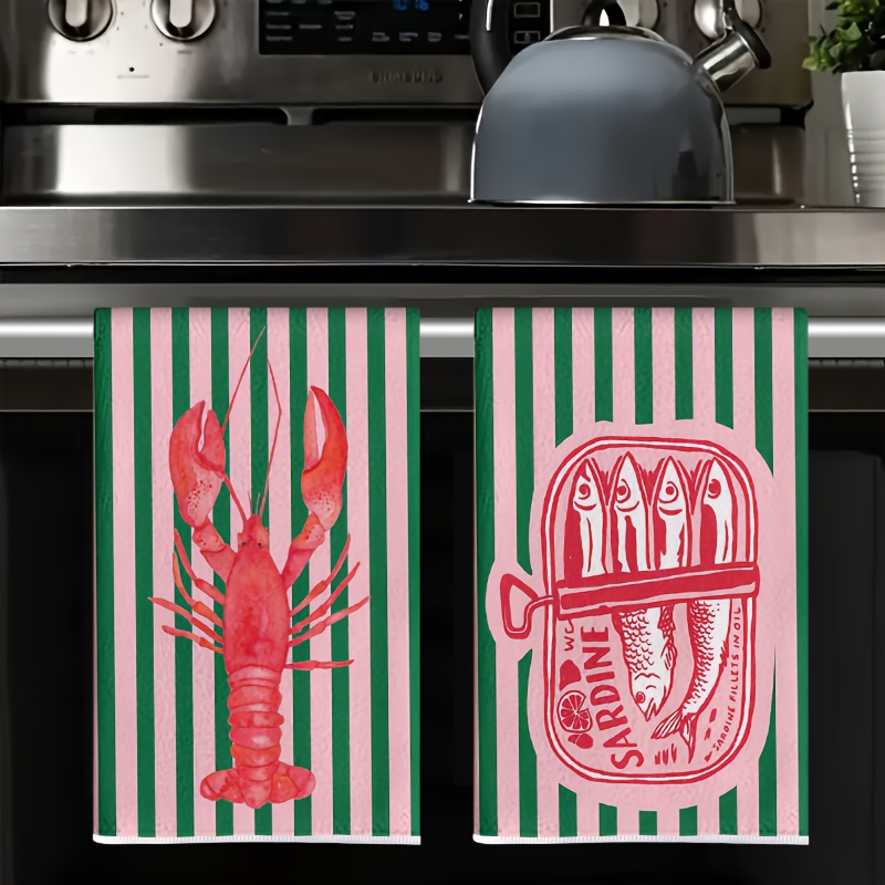 ผ้าเช็ดครัวลายกระป๋องปลาซาร์ดี - Kitchen Baking Cloth บทวิจารณ์และราคา