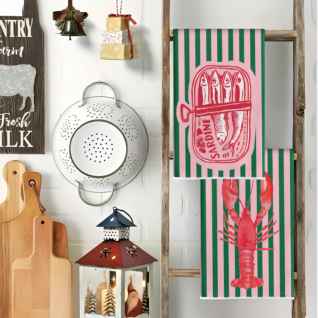 ผ้าเช็ดครัวลายกระป๋องปลาซาร์ดี - Kitchen Baking Cloth บทวิจารณ์และราคา