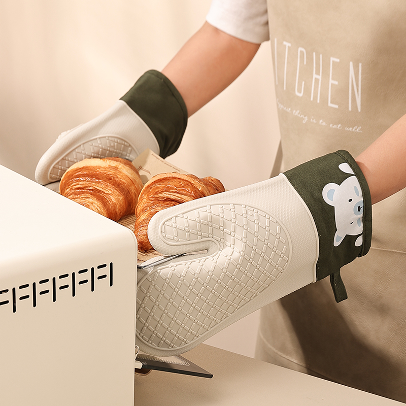 ถุงมือซิลิโคนกันความร้อน หนาขึ - Kitchen Baking Gloves บทวิจารณ์และราคา