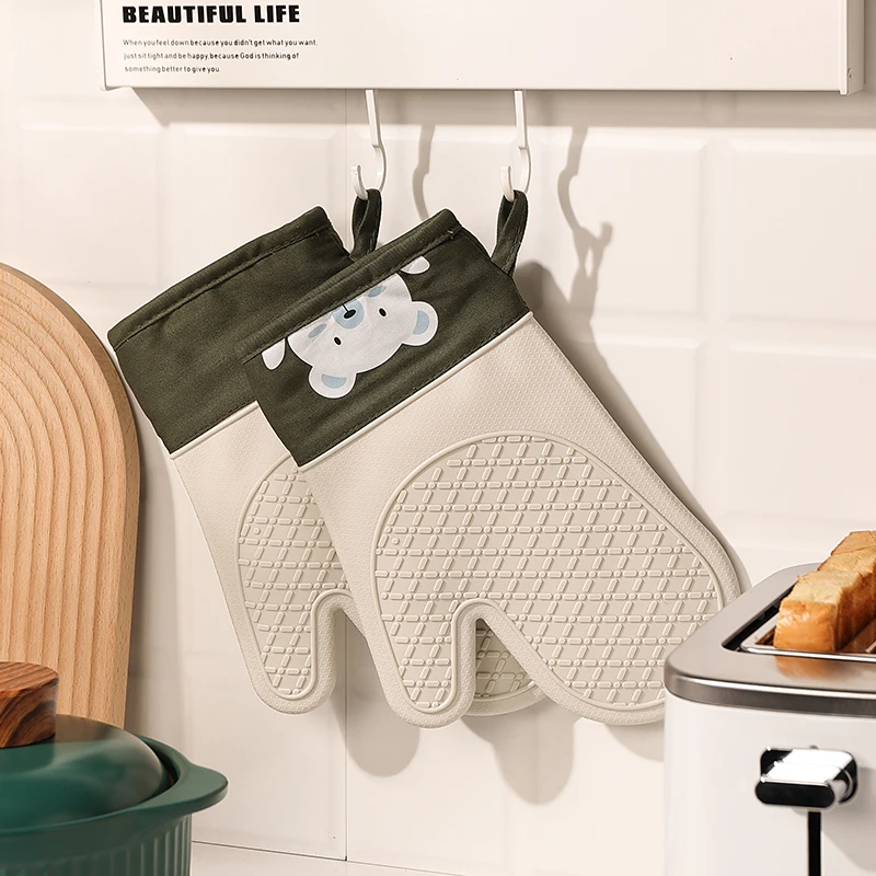 ถุงมือซิลิโคนกันความร้อน หนาขึ - Kitchen Baking Gloves บทวิจารณ์และราคา