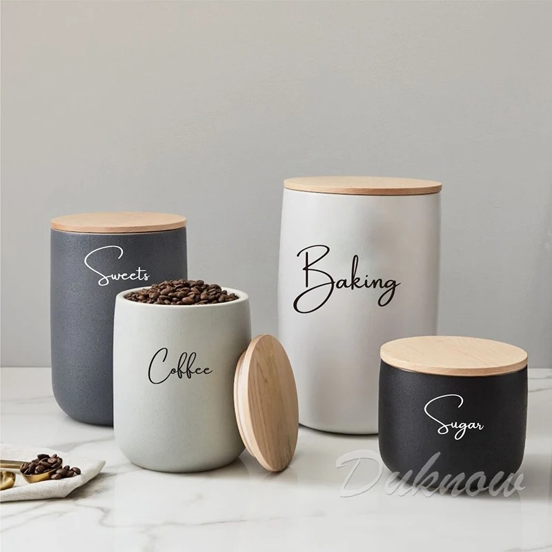 สติกเกอร์ติดขวดโหลสำหรับจัดระเ - Kitchen.Baking Labels บทวิจารณ์และราคา