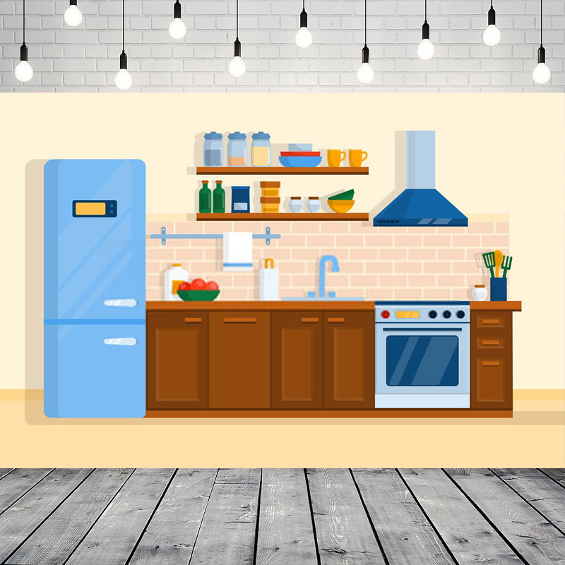 การ์ตูนครัวการถ่ายภาพฉากหลังเด - Kitchen Baking Background บทวิจารณ์และราคา