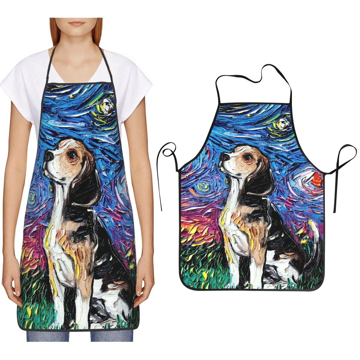 ผ้ากันเปื้อนลายภาพวาดสีน้ำมัน  - Kitchen Baking Background บทวิจารณ์และราคา