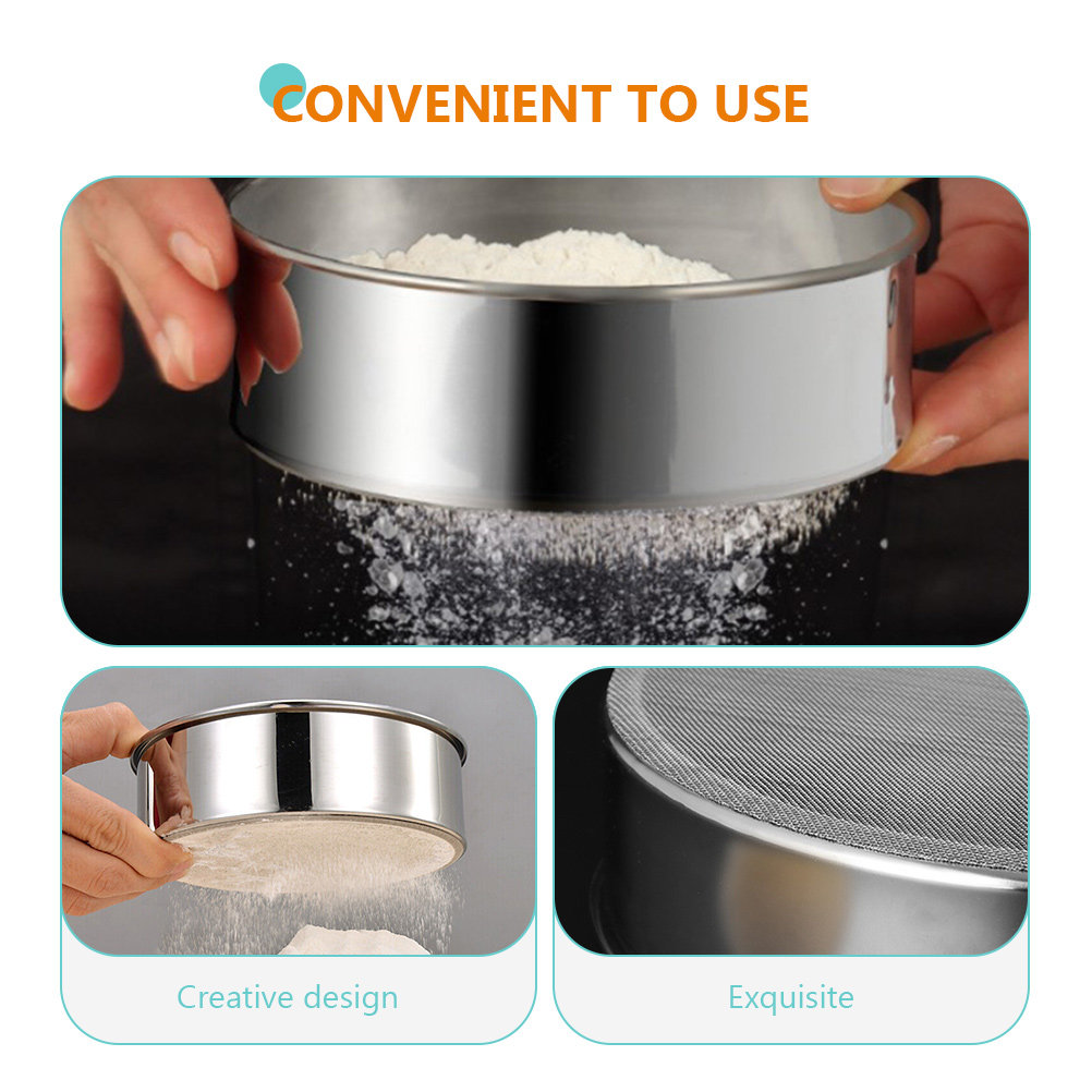 ชุดตะแกรงร่อนแป้งสแตนเลส 3 ชิ้ - Kitchen Baking Utensil Set บทวิจารณ์และราคา