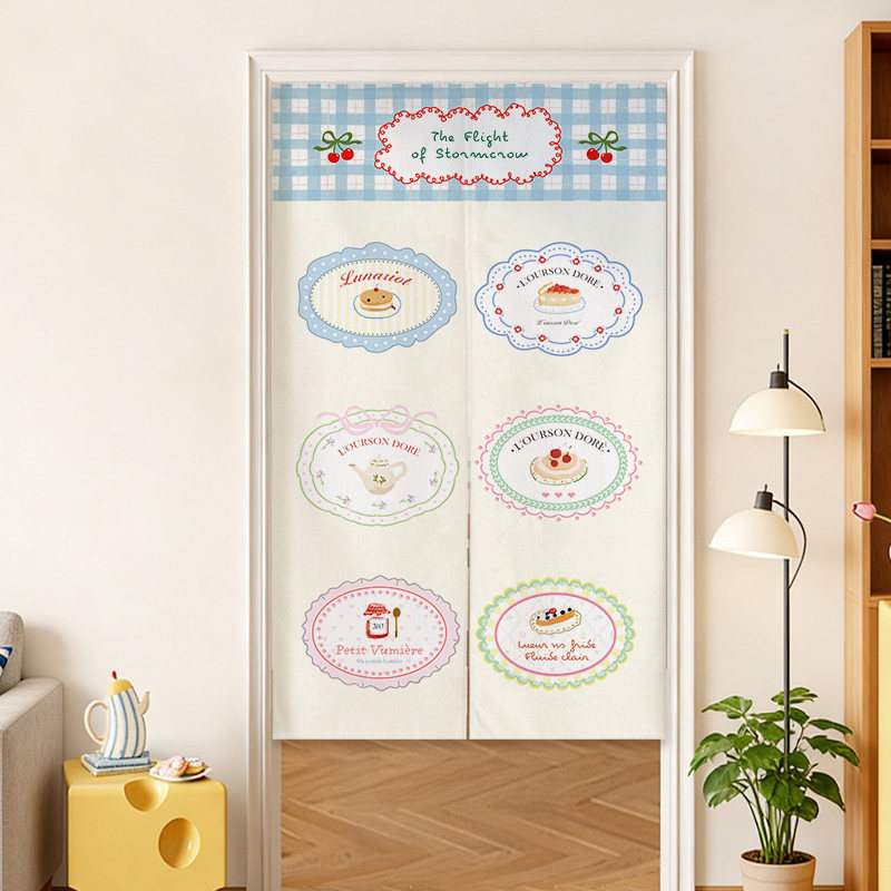 ม่านประตูโนเรนลายเค้กขนมหวาน V - Kitchen.Baking Labels บทวิจารณ์และราคา
