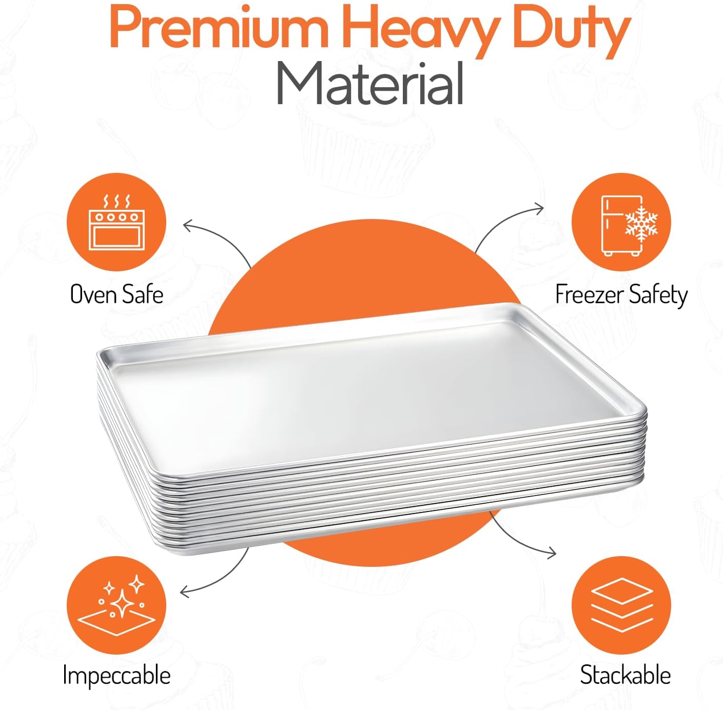 ชุดถาดอบขนมอลูมิเนียมขนาดใหญ่ส - Kitchen Baking Pans บทวิจารณ์และราคา