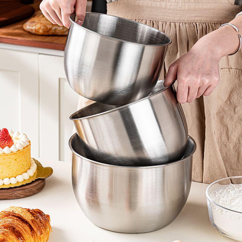 1 ชิ้น ชามผสมสแตนเลสสำหรับทำอา - Kitchen Baking Bowls บทวิจารณ์และราคา