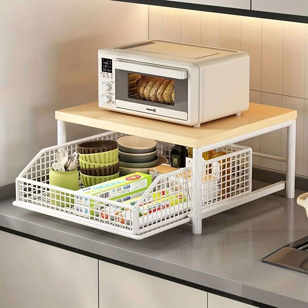 ชั้นวางไมโครเวฟแนวตั้งพร้อมลิ้ - Kitchen Baking Drawer บทวิจารณ์และราคา