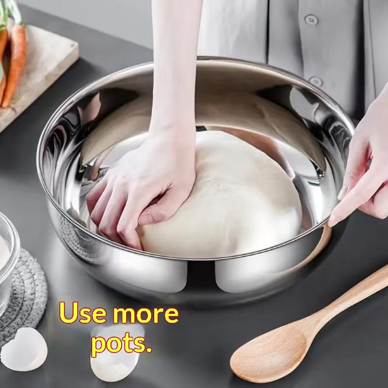 ชามผสมสแตนเลสแบบใหม่พร้อมฝาปิด - Kitchen Baking Bowls บทวิจารณ์และราคา