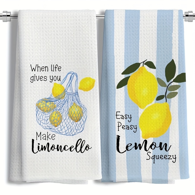 2 ชิ้น, ผ้าเช็ดครัวลายเลมอน, ช - Kitchen Baking Cloth บทวิจารณ์และราคา