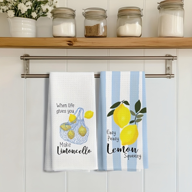 2 ชิ้น, ผ้าเช็ดครัวลายเลมอน, ช - Kitchen Baking Cloth บทวิจารณ์และราคา