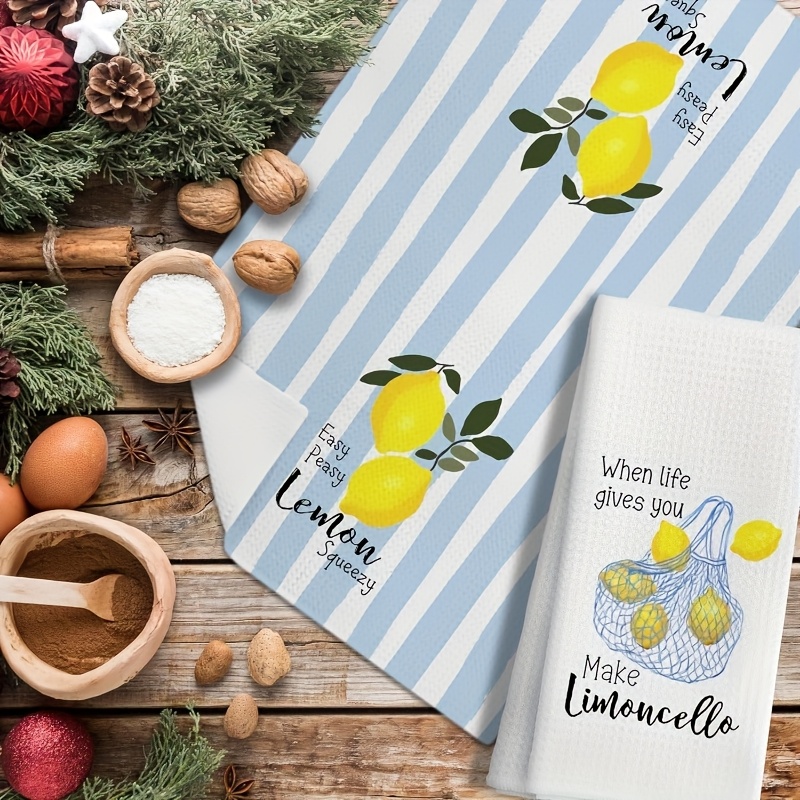 2 ชิ้น, ผ้าเช็ดครัวลายเลมอน, ช - Kitchen Baking Cloth บทวิจารณ์และราคา