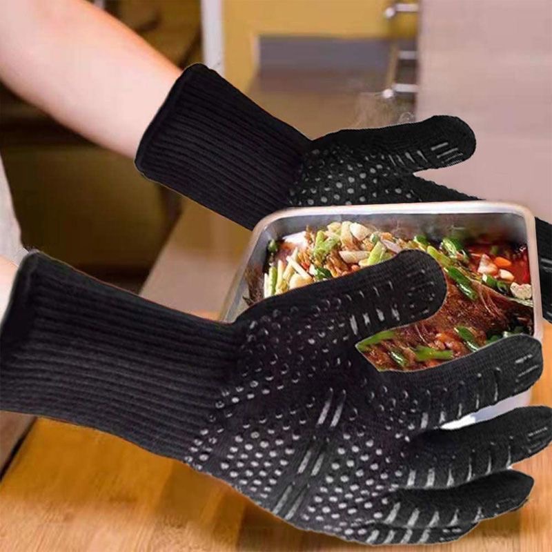 ถุงมือซิลิโคนกันความร้อน BBQ14 - Kitchen Baking Gloves บทวิจารณ์และราคา