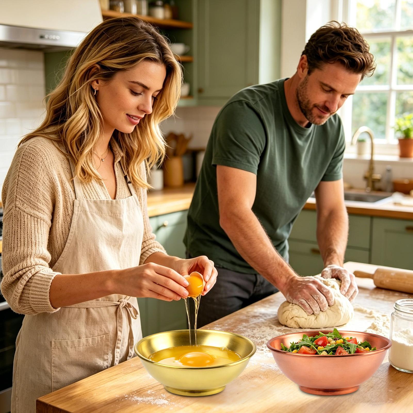 ชามทองแดงขนาดใหญ่ ภาชนะเก็บของ - Kitchen Baking Bowls บทวิจารณ์และราคา
